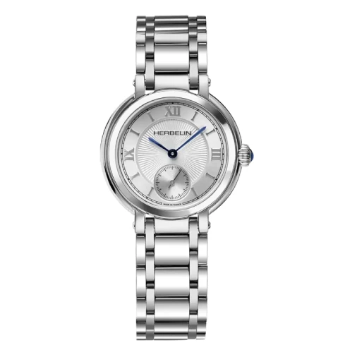 Дамски ръчен часовник с кварцов механизъм - корпус от Стомана - Стоманена верижка - цвят Сребрист Сив