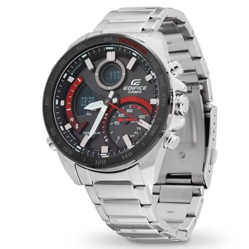 Мъжки ръчен часовник с кварцов механизъм - корпус от Стомана - Стоманена верижка - цвят Черен