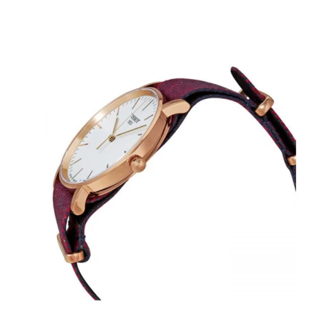 Дамски ръчен часовник с кварцов механизъм - корпус от Стомана - Нато каишка - цвят Бял Син